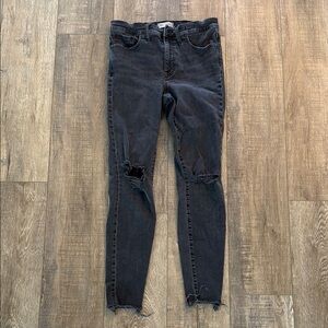 Distressed Black Madewell Skinny Jeans